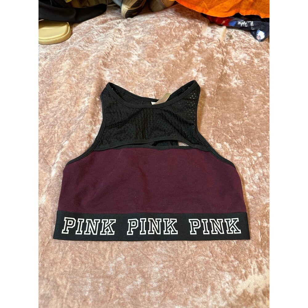 Vs pink burgendy sports bra